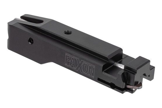 Faxon Firearms 10/22 bolt constructed from stainless steel, black nitride finish.